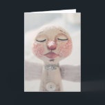 Cartão De Festividades Snow Angel Winter Blessings Christmas Card<br><div class="desc">Let your loved ones know you care by sending this peaceful winter blessings card. This card is based upon an original paperclay creation by Rebecca Miller Campbell.</div>