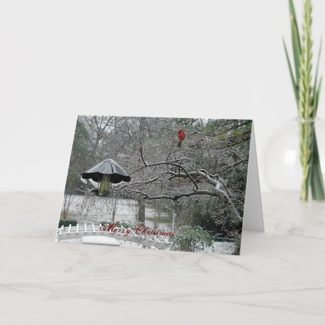 Cartão De Festividades snow birds 5 (Frente)