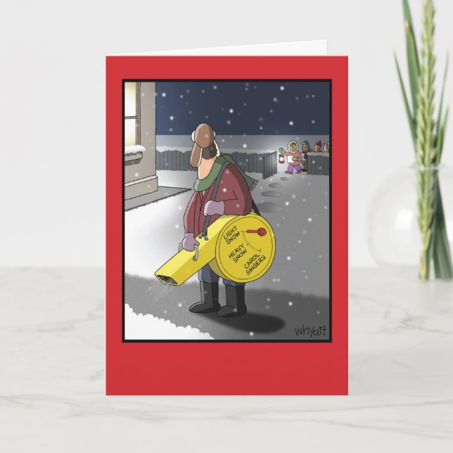 Cartão De Festividades Snow Blower Settings Christmas Joke Card (Frente)