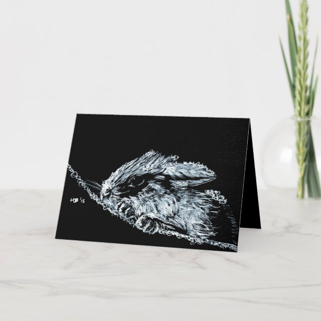 Cartão De Festividades Snow Bunny (Frente)