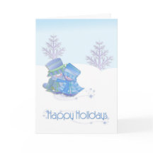 Snow Couple Christmas Card