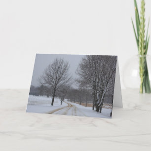 Cartão De Festividades Snow Covered Roads Holiday Card