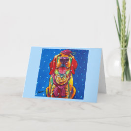 Cartão De Festividades Snow Furries Holiday Card by Ron Burns
