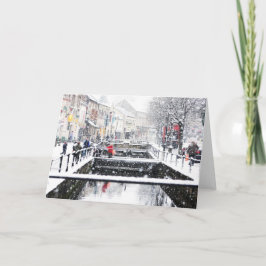 Cartão De Festividades Snow in Midsomer Norton, North Somerset, UK