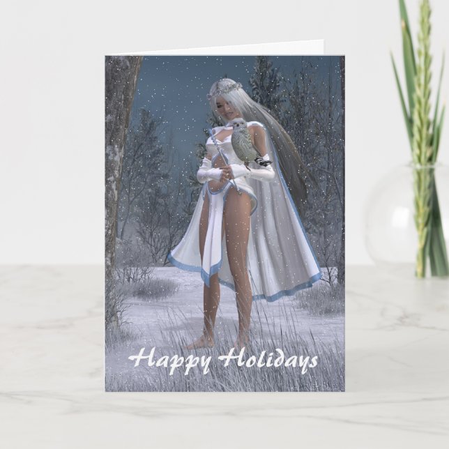 Cartão De Festividades Snow Queen - Happy Holidays (Frente)