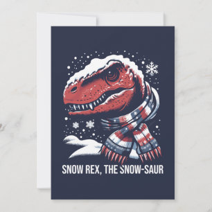 Cartão De Festividades Snow Rex, O Dinossauro T-Rex Snow-Saur