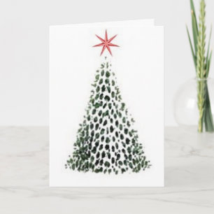 Cartão De Festividades Snow Star Tree Greeting Card