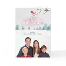 Snow Wonderland Christmas New Year Photo Greeting