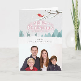 Cartão De Festividades Snow Wonderland Christmas New Year Photo Greeting