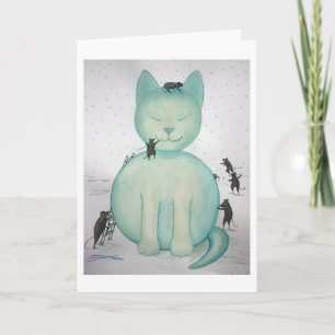 Cartão De Festividades Snowcat