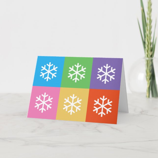 Cartão De Festividades Snowflake (Frente)
