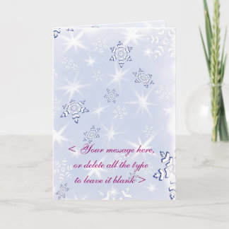 Cartão De Festividades SNOWFLAKE-1 Customizable Card