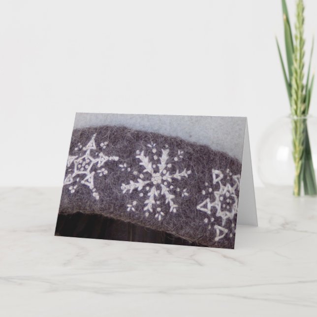 Cartão De Festividades Snowflake Card (Frente)