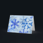 Cartão De Festividades Snowflake Card<br><div class="desc">Doodled snowflakes with an inner sentiment of "Let it Snow!"</div>