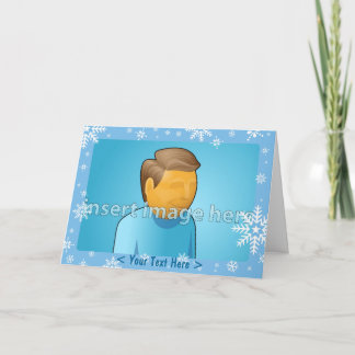 Cartão De Festividades Snowflake Card Template