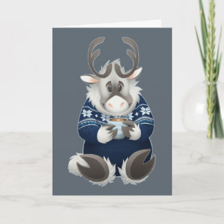 Cartão De Festividades Snowflake Coffee-bou - Greeting Card