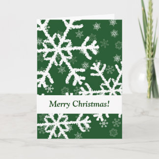 Cartão De Festividades Snowflake Green