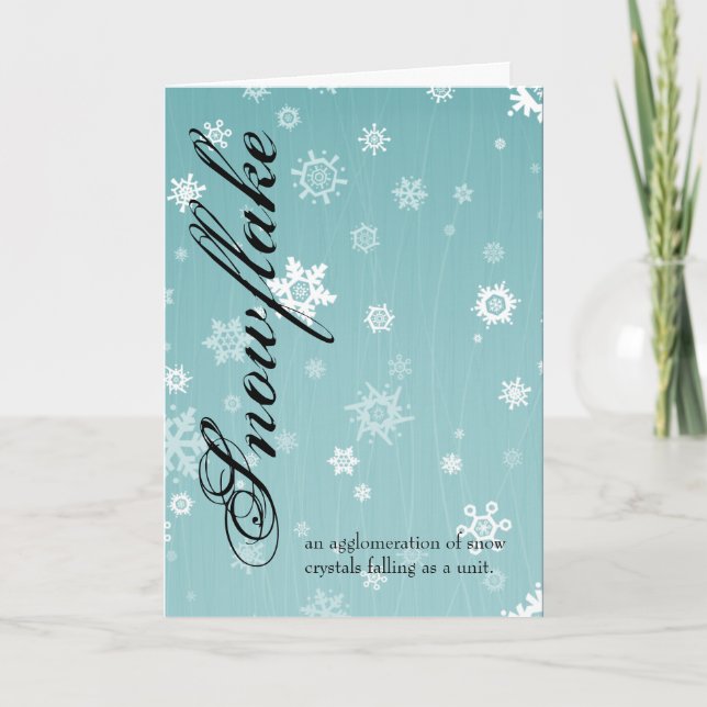 Cartão De Festividades Snowflake Greeting Card (Frente)