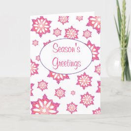 Cartão De Festividades Snowflake Greeting Card