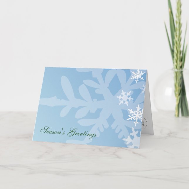 Cartão De Festividades Snowflake Holiday Template (Frente)