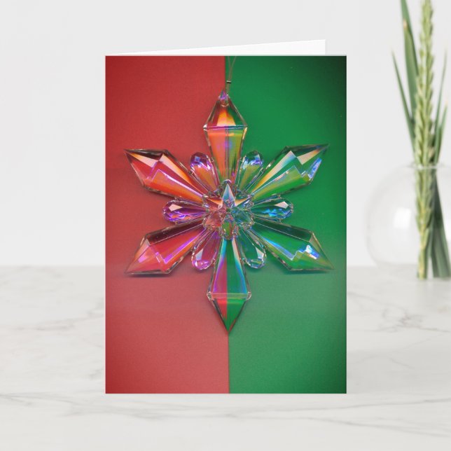 Cartão De Festividades Snowflake Ornament Blank Greeting Card (Frente)