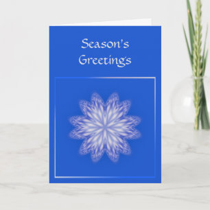 Cartão De Festividades Snowflake Season's Greetings Card Template