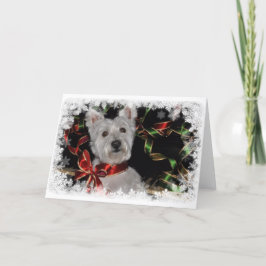 Cartão De Festividades Snowflake Westie