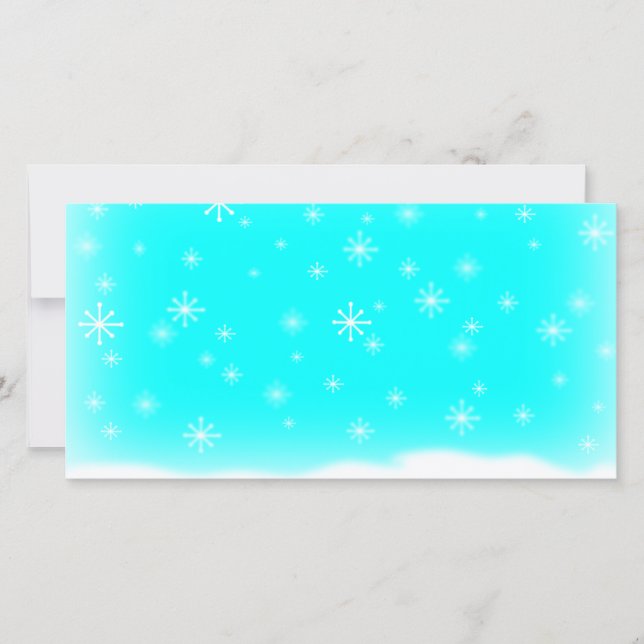 CARTÃO DE FESTIVIDADES SNOWFLAKES BABYBLUE (Frente)