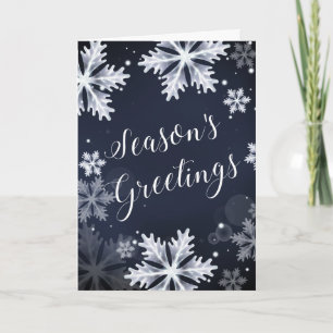 Cartão De Festividades snowflakes Corporate Christmas Card