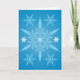Cartão De Festividades Snowflakes Holiday Season's Greeting Folding Card