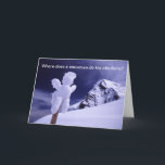 Cartão De Festividades Snowman<br><div class="desc">Christmas card with photo of snowman and words "Where does a snowman do his ablutions? An ig-loo" from New Forest Pics</div>