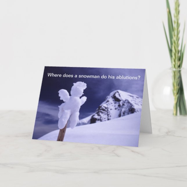 Cartão De Festividades Snowman (Frente)