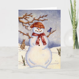 Cartão De Festividades Snowman