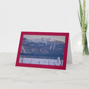 Cartão De Festividades Snowman at edge of Lake Tahoe