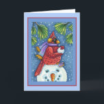 CARTÃO DE FESTIVIDADES SNOWMAN BODYGUARD, CHRISTMAS CARDINHEIRO REDBIRD<br><div class="desc">ARMADO COM BALAS DE NEVE. CARTÃO/ENVELOPE CARDINAL HUMOROSO (Dentro "MERRY CHRISTMAS") CARTÃO/ENVELOPE *Personalizar ...  Procure itens correspondentes Susan Brack Designs</div>