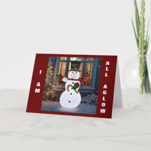 CARTÃO DE FESTIVIDADES SNOWMAN BRILHANTE DIZ "NATAL DE MERGULHO"