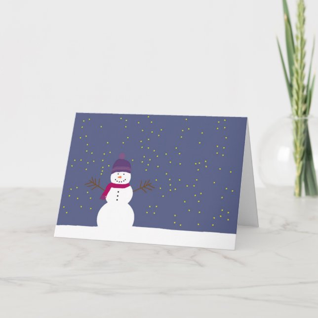 Cartão De Festividades Snowman Christmas card (Frente)