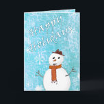 Cartão De Festividades Snowman Christmas Card<br><div class="desc">This cute card is fun and festive.</div>