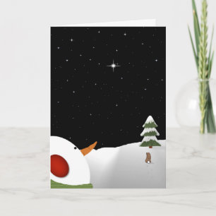 Cartão De Festividades Snowman Christmas in Lembrance Greeting Card