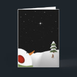 Cartão De Festividades Snowman Christmas in Lembrance Greeting Card<br><div class="desc">Este Cartão de Natal de Lembrança apresenta um Proverb Eskimo. Talvez não sejam estrelas no céu,  mas aberturas de preferencialmentes onde nossos entes queridos sorriem para nos avisar que são felizes. Excelente de compartilhar com amigos e familiares para lembrar de um amado neste Natal.</div>