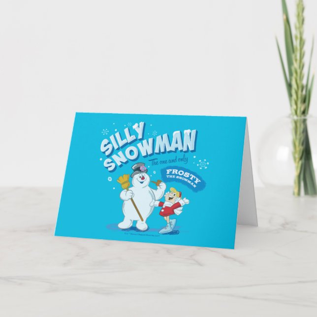 Cartão De Festividades Snowman™ congelado | "Bobo Snowman" (Frente)