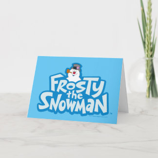 Cartão De Festividades Snowman™ congelado | Logotipo empilhado congelado