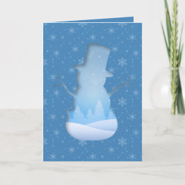 Cartão De Festividades Snowman Cutout