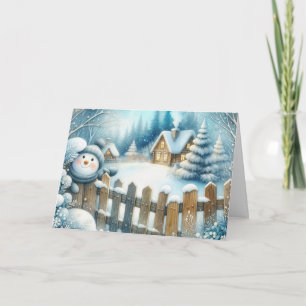 Cartão De Festividades Snowman de Natal