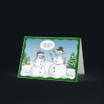 Cartão De Festividades Snowman Feliz Natal Engraçado<br><div class="desc">Crie seus cartões de natal engraçados neste modelo de cartão de natal! Você pode simplesmente personalizar o texto espirituoso e sarcástico na bolha de aspas que diz: "De quem você jack para fazer isso funcionar?" para qualquer texto personalizado de sua escolha. O desenho único de boneco de neve ilustrado por...</div>