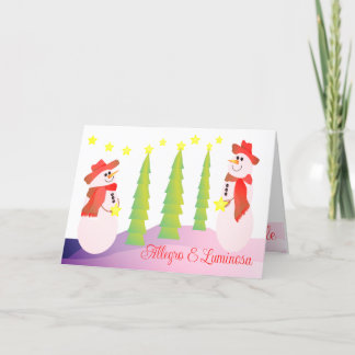 Cartão De Festividades Snowman Holiday Styled