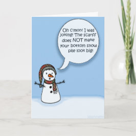 Cartão De Festividades Snowman Humor