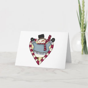 Cartão De Festividades Snowman Love T-shirts e presentes