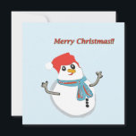 Cartão De Festividades Snowman, Merry Christmas!!<br><div class="desc">Boneco de neve fofo,  desejando Feliz natal!! Alegria do Natal em seu lar!! Boas festas.</div>