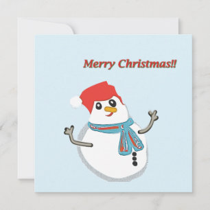 Cartão De Festividades Snowman, Merry Christmas!!